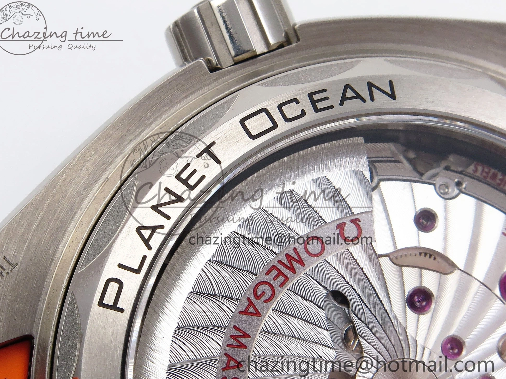 0210 Comfortable Planet Ocean 43.5mm SS VSF 1:1 Best Edition Black Orange Bezel Gray Dial on Nylon Strap A8900 Super Clone V 7730